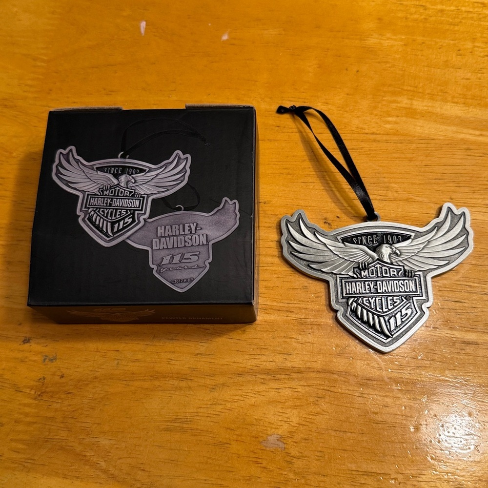 Harley Davidson 115th Anniversary Pewter Ornament. New in box. - Picture 1 of 8